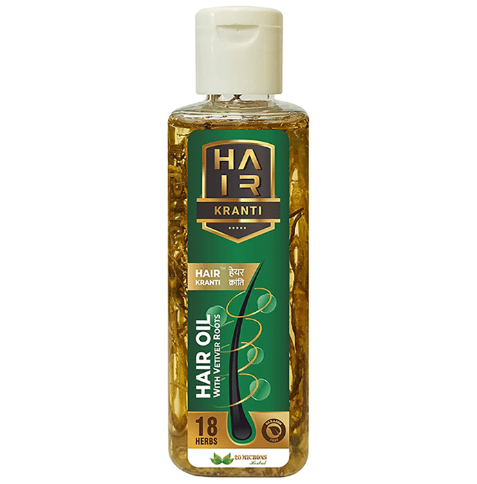 20 Microns Herbal Hair Kranti Hair Oil with Vetiver Roots