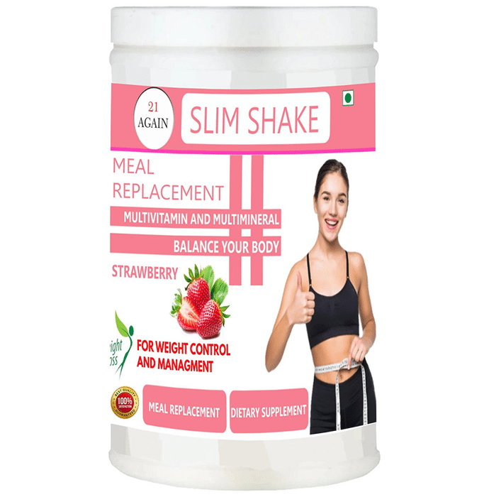 21 Again Slim Shake Meal Replacement Powder Strawberry