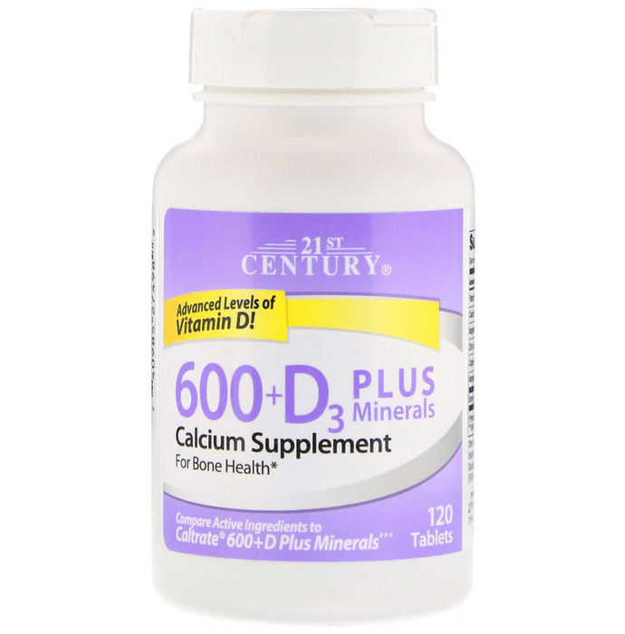 21st Century 600 + D3 Plus Minerals Tablet