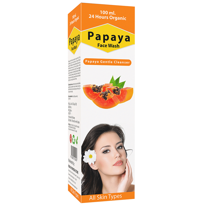 24 Hours Organic Papaya Face Wash (100ml Each)