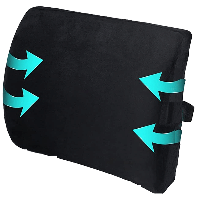 4V1 BKR13 Orthopedic Lumbar Support Pillow Standard Black