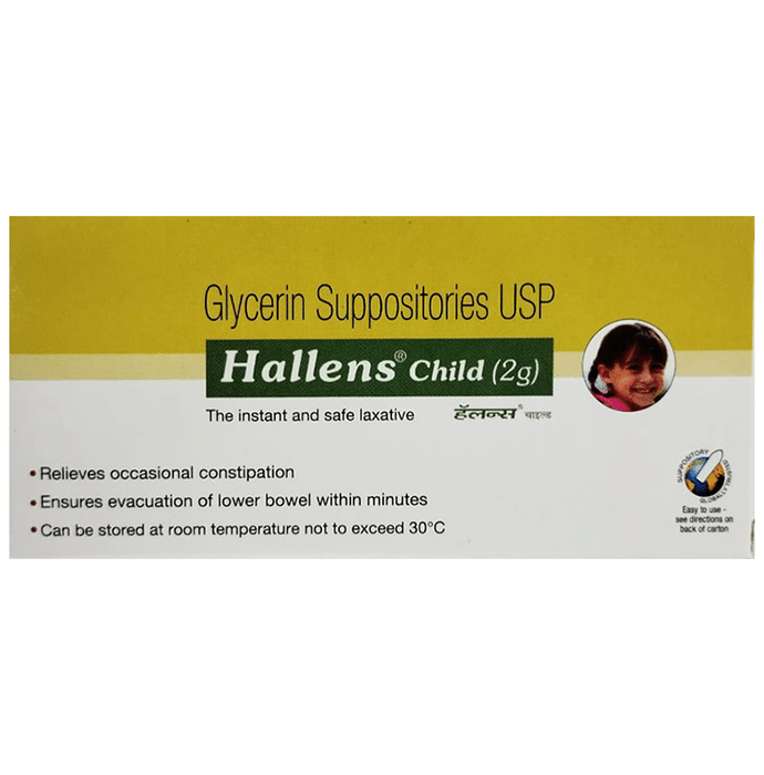 Hallens Glycerin Child 2gm Suppository