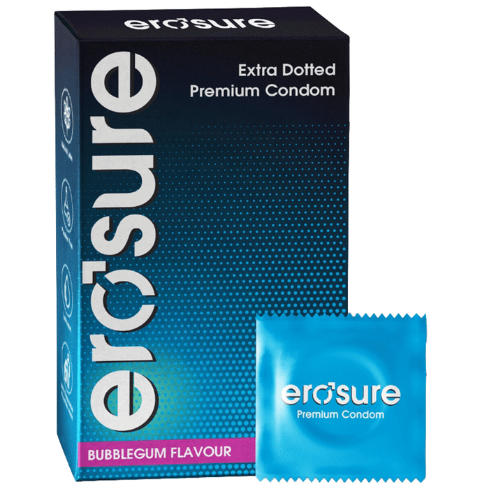 Erosure Extra Dotted Premium Condom Bubblegum