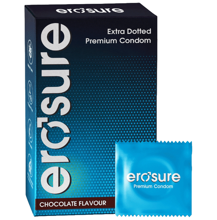 Erosure Extra Dotted Premium Condom Chocolate