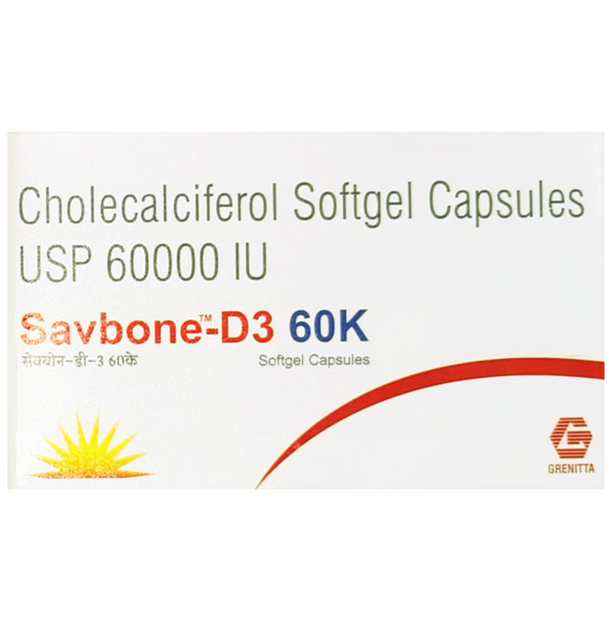 Savbone-D3 60K Softgel Capsule