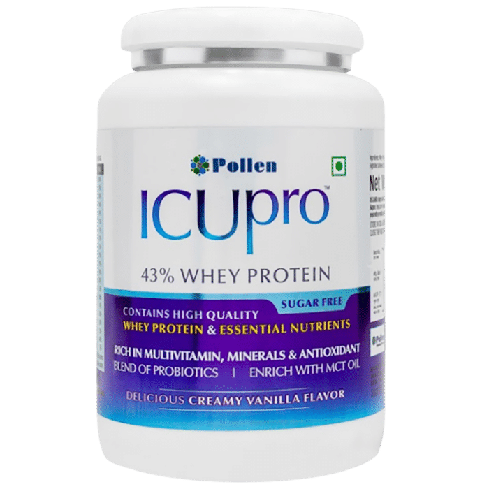 Pollen Icupro 43% Whey protein Powder Creamy Vanilla Sugar Free