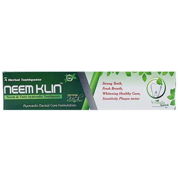 Vrinda Amrit Neemklin Neem & Tulsi Ayurvedic Toothpaste