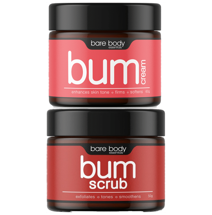 Bare Body Essentials Bum Squad Combo of Bum Cream 60gm and Bum Scrub 60gm