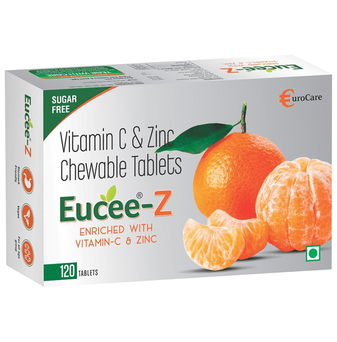 Eucee -Z Vitamin C & Zinc Chewable Tablet Tangerine Sugar Free