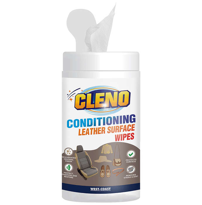 Cleno Conditioning Leather Surface Wipes (50 Each) Jar