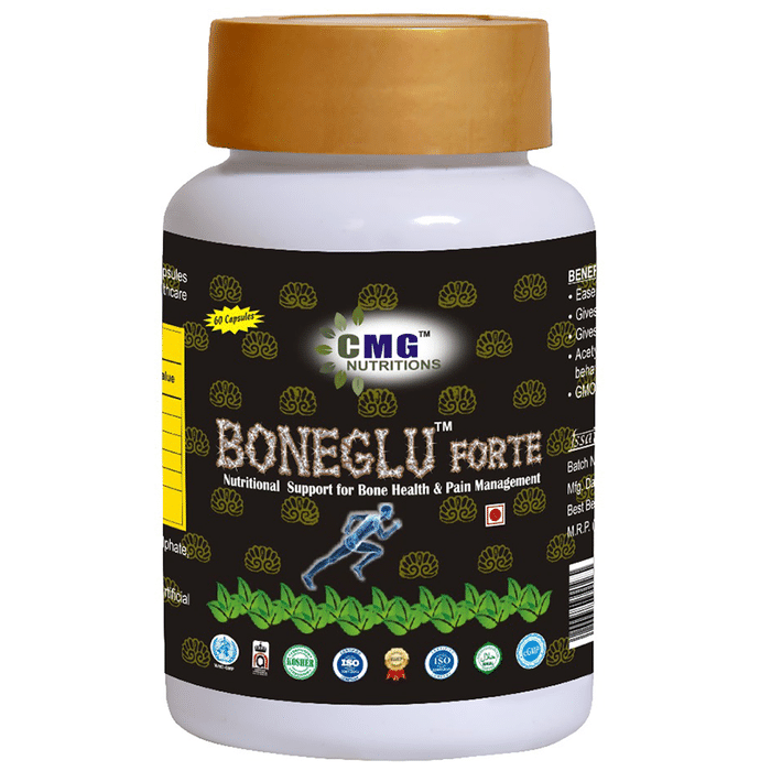 CMG Nutritions Boneglu Forte Capsule Nutritional Support for Bone Health & Pain Management