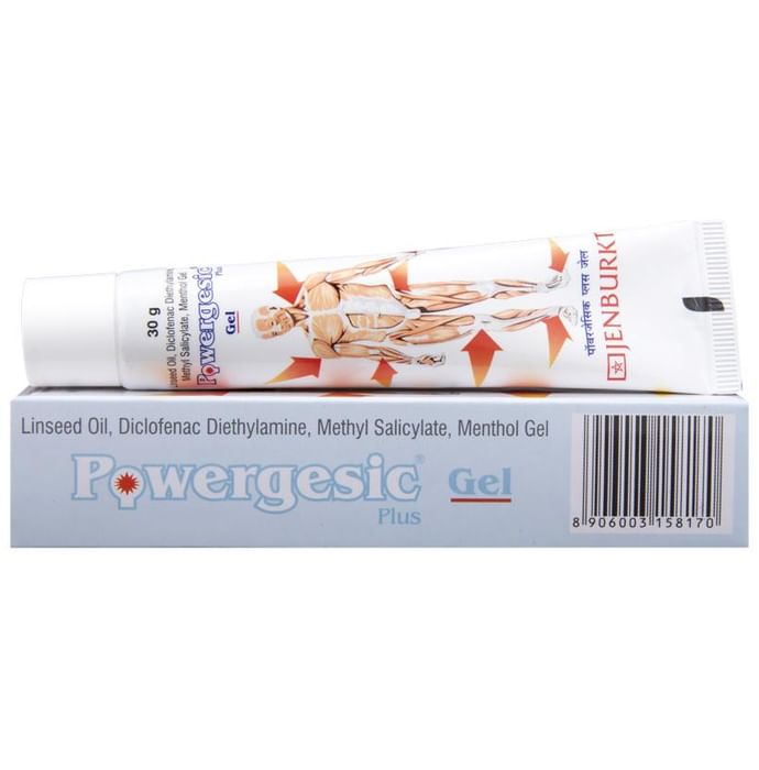 Powergesic Plus Gel | For Pains Sprains Backache Lumbago Muscle Stiffness Neck Shoulder & Joint Pain