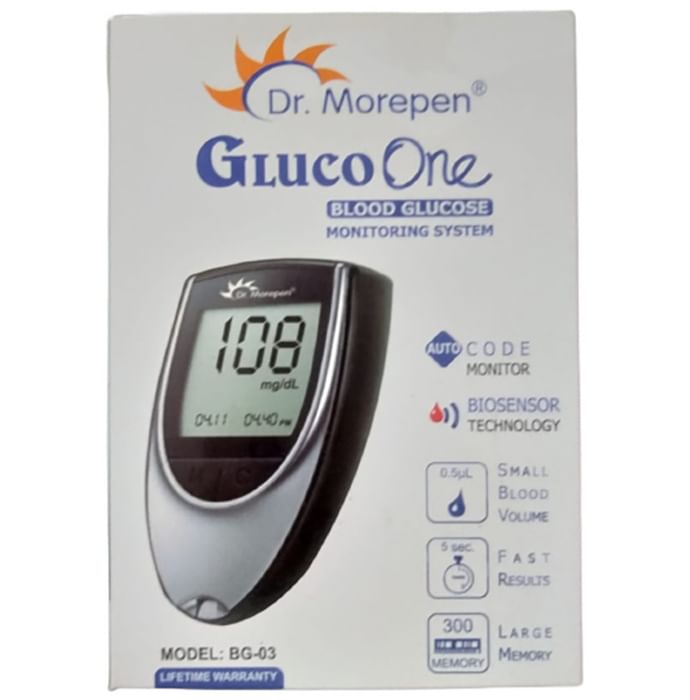 Dr Morepen BG 03 Gluco One Blood Glucose Monitoring System (Only Glucometer) | Diabetes Monitoring Devices | Blood Glucose Monitors