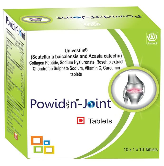 Powidin-Joint Pain Aid Univestin Collagen Peptide Sodium Hyaluronate Curcumin Tablet