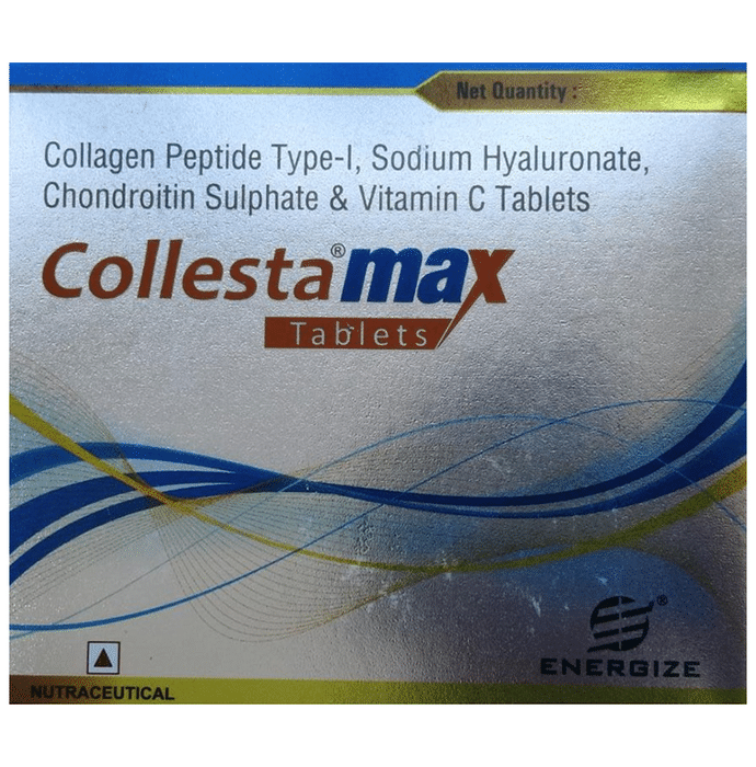 Collesta Max Tablet with Collagen Type I Sodium Hyaluronate Chondroitin & Vitamin C