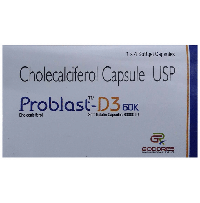 Problast-D3 60K Soft Gelatin Capsule