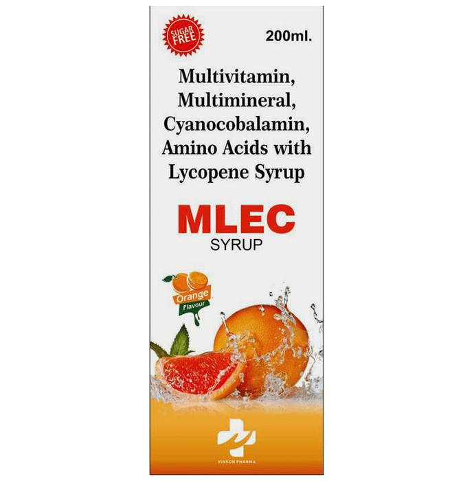 Mlec Syrup Orange Sugar Free