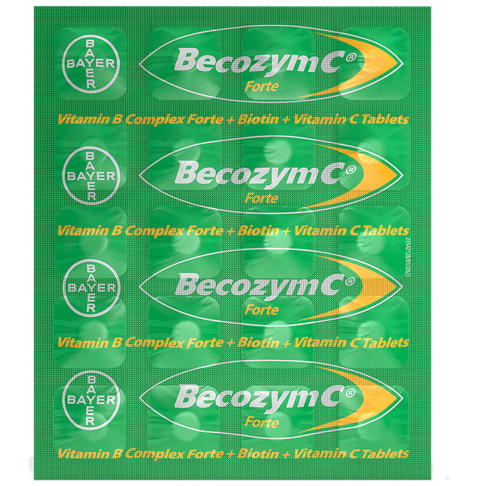 Becozym C Forte Tablet with Biotin Vitamin C & B Complex