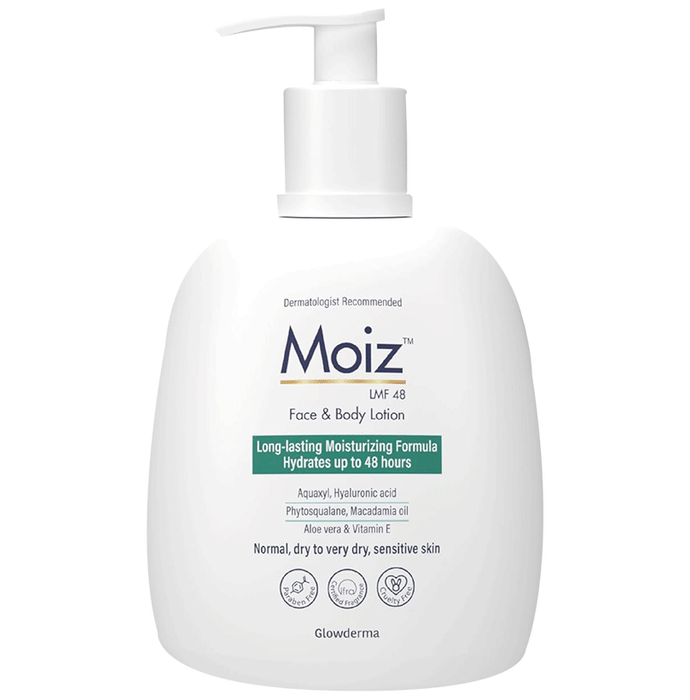 Moiz Lmf 48 Face & Body Lotion | Paraben Fragrance & Cruelty-Free | Derma Care | For Normal Dry to Very Dry Sensitive Skin