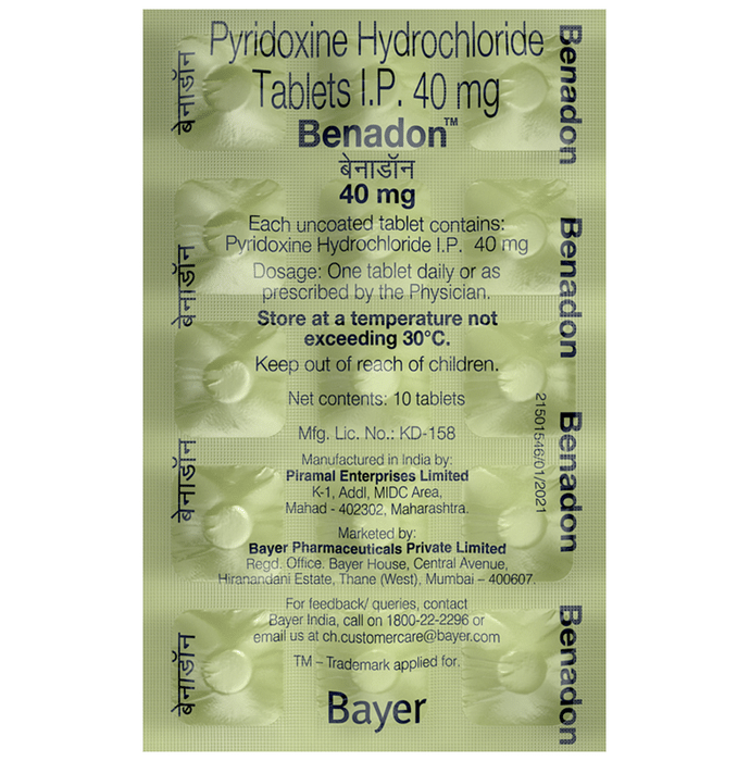 Benadon 40mg for Immunity Mood Regulation & Protein Breakdown | Tablet