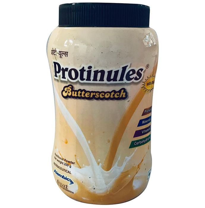 Protinules Powder with Whey Protein DHA Vitamins & Minerals | Flavour Butterscotch