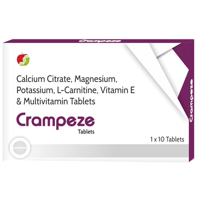 Crampeze Tablet with Calcium Magnesium Potassium L-Carnitine & Multivitamins