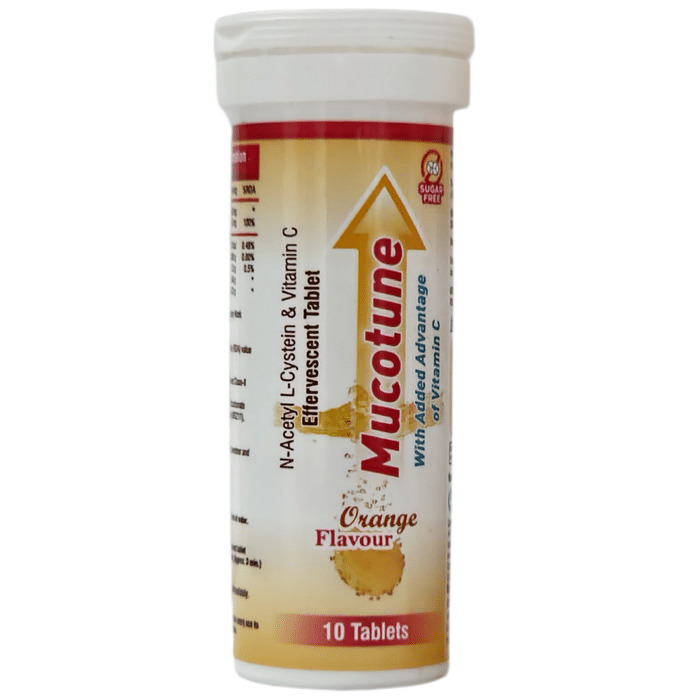 Mucotune Effervescent Tablet Orange Sugar Free