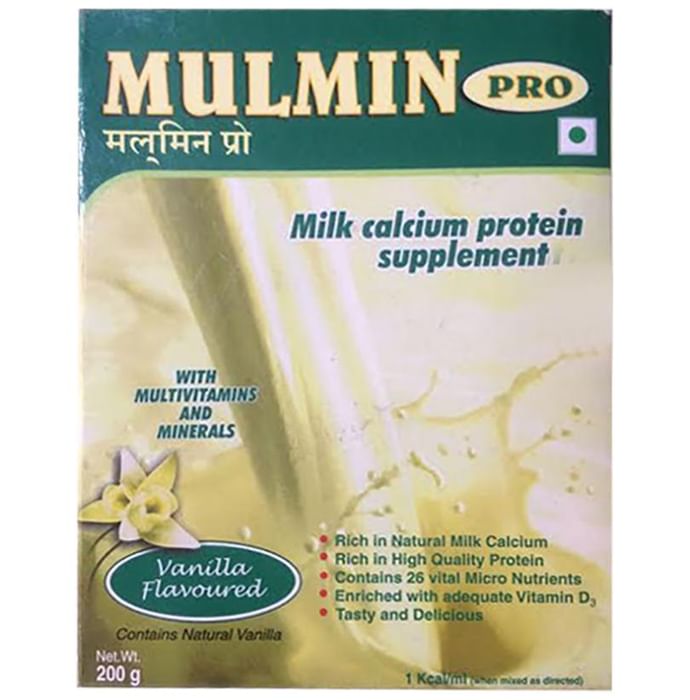 Mulmin Pro with Vtamins Minerals & Milk Calcium | Flavour Powder Vanilla