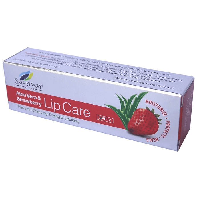 Smartway Aloe Vera & Strawberry Lip Care SPF 12