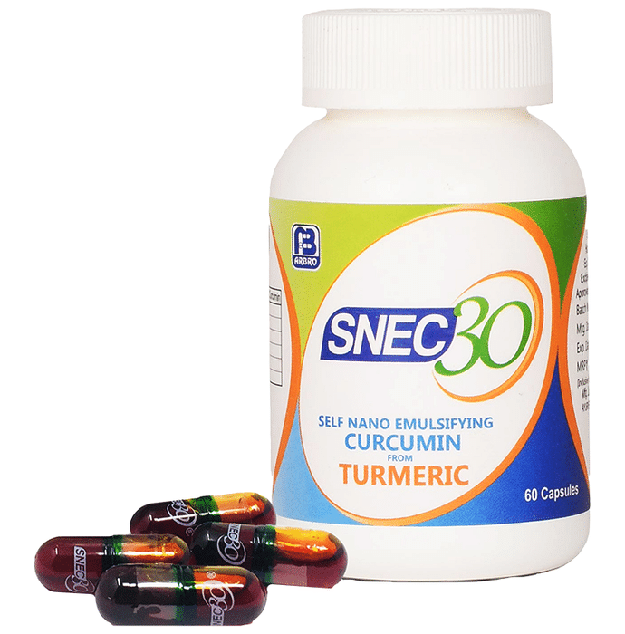 Snec 30 Liquid Turmeric Curcumin Capsule US Patent | Supports Joint Heart & Brain Health