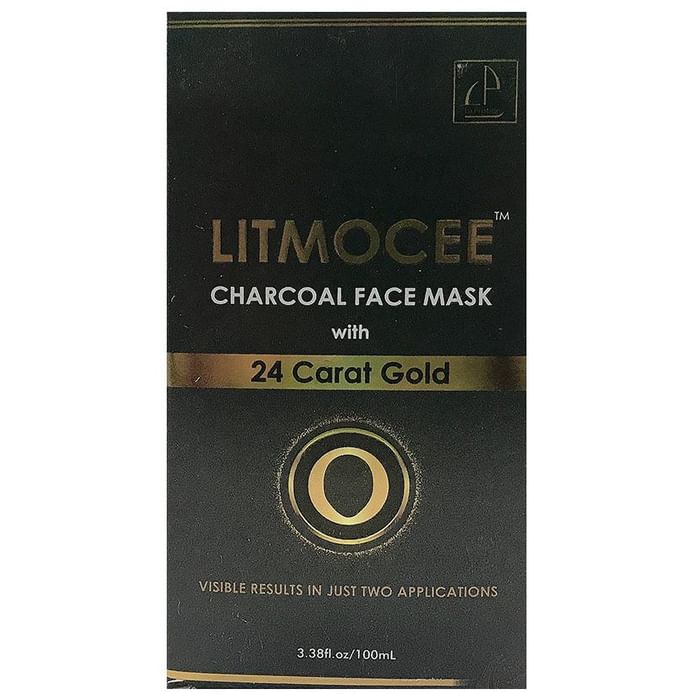 Litmocee Charcoal Face Mask with 24 Carat Gold