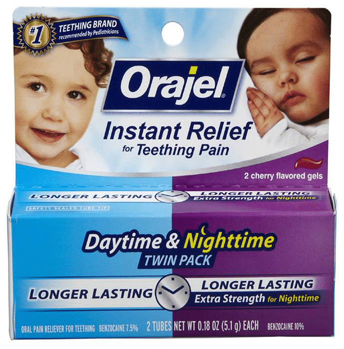 Orajel Instant Relief Twin Pack Teething Gel Cherry Cherry