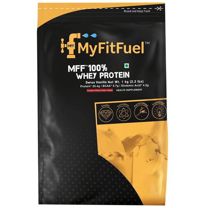 MyFitFuel 100% Whey Protein Powder Swiss Vanilla