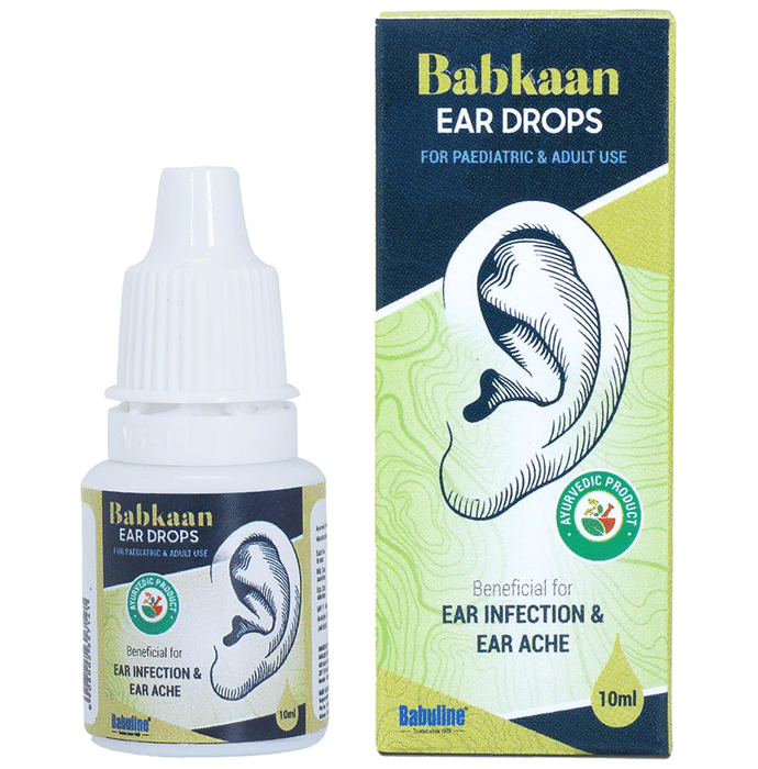 Babuline Babkaan Ear Drops for Baby and Adult Relieving Ear Pain Eardrops For Babies Ear Infections and Earaches (10ml Each)