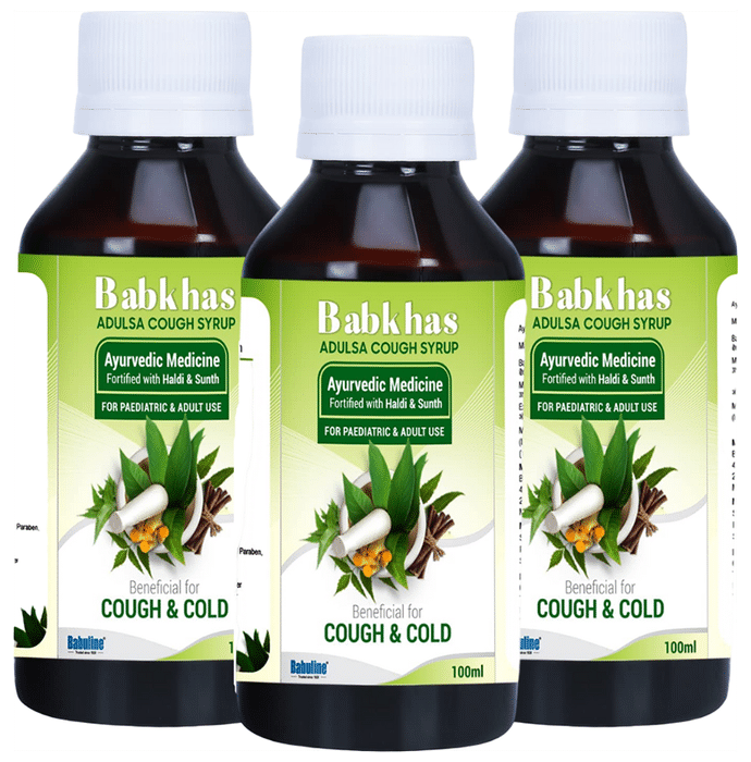 Babuline Babkhas Adulsa Cough Syrup (100ml Each)