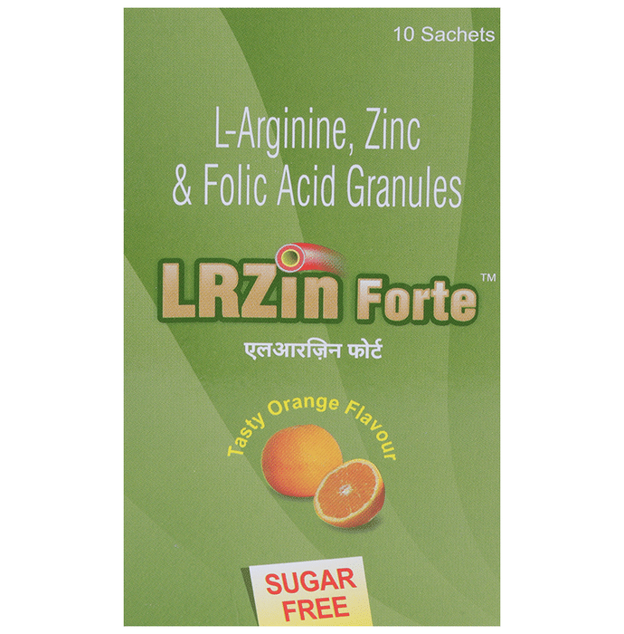 Lrzin Forte Sugar Free Granules Tasty Orange