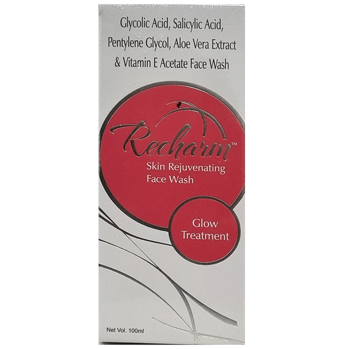 Recharm Skin Rejuvenating Glow Treatment Face Wash | With Glycolic Acid Salicylic Acid & Pentylene Glycol