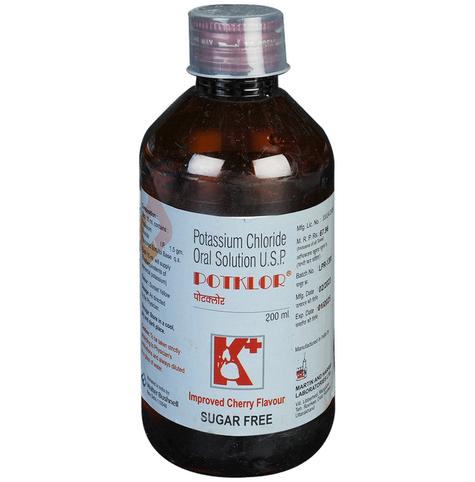 Potklor Oral Solution Cherry Sugar Free