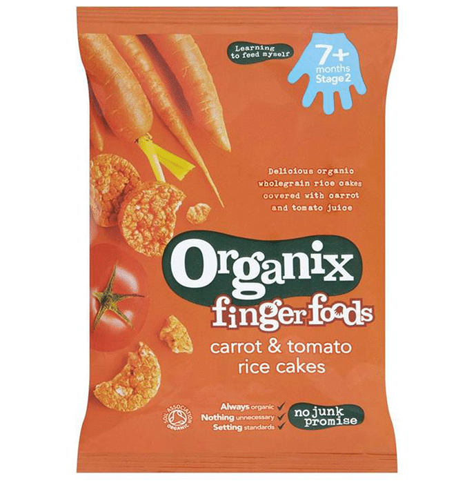 Organix Finger Foods Rice Cakes Carrot & Tomato