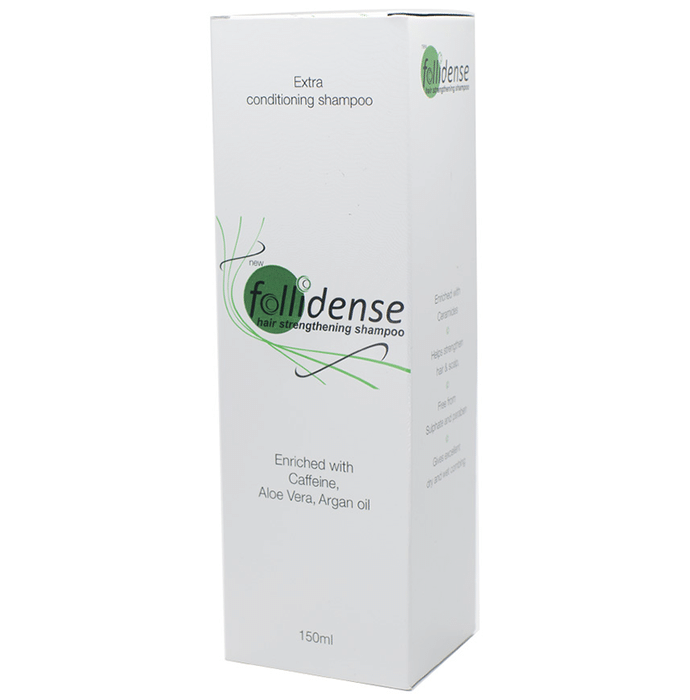 Follidense Hair Strengthening Shampoo | Enriched with Caffeine Aloe Vera & Argan Oil
