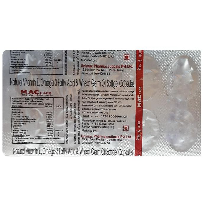 Mac E 400 Soft Gelatin Capsule