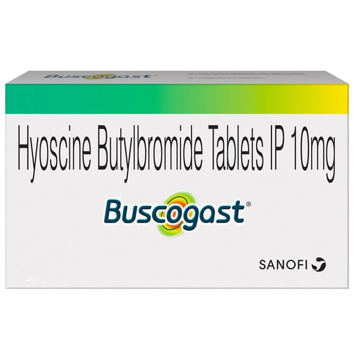 Buscogast Hyoscine Butylbromide Tablets IP 10mg | For Abdomen Pain Cramps & Spasms