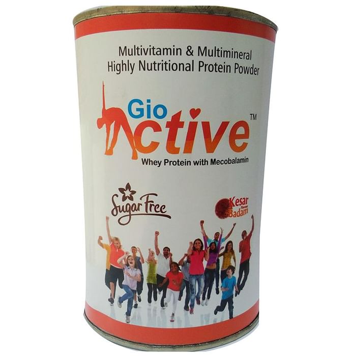 Gio Active Whey protein Powder Kesar Badam Sugar Free