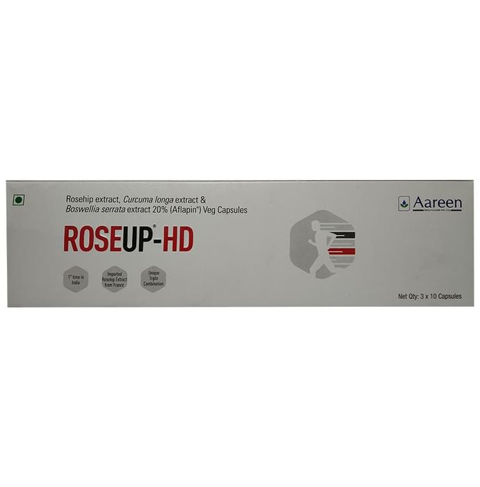 Roseup-Hd Veg Capsule with Rosehip Curcuma Longa & Boswellia Serrata
