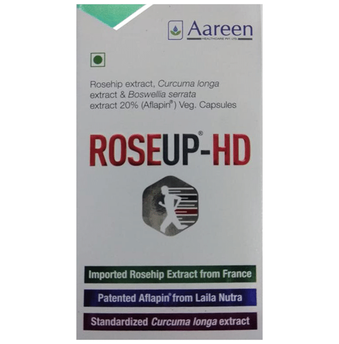 Roseup-Hd Veg Capsule with Rosehip Curcuma Longa & Boswellia Serrata