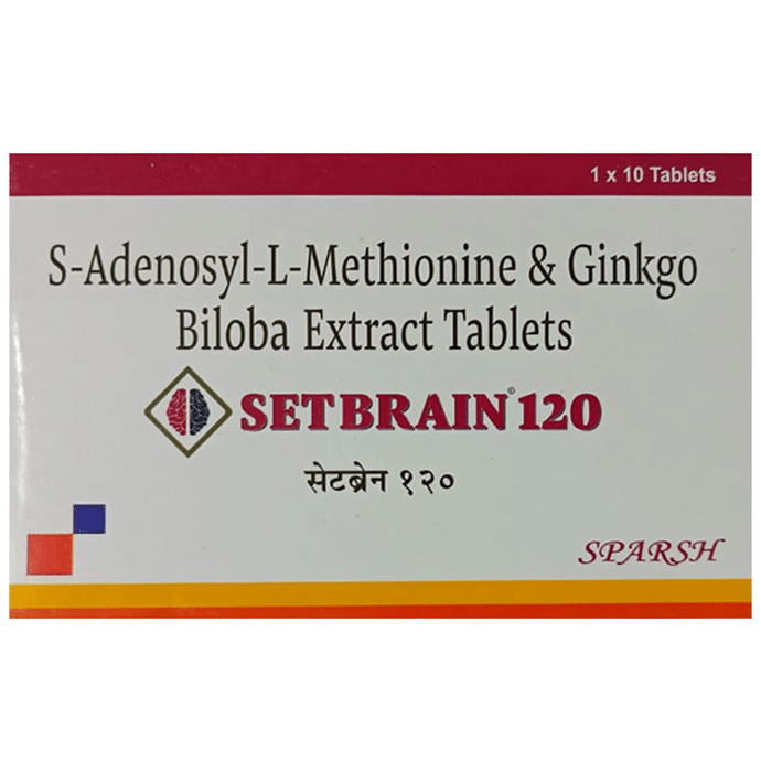 Setbrain 120 Tablet with S-Adenosyl-L-Methionine & Ginkgo Biloba Extract