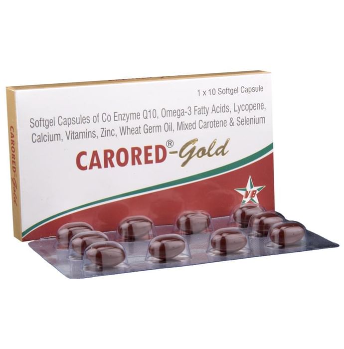 Carored-Gold Soft Gelatin Capsule