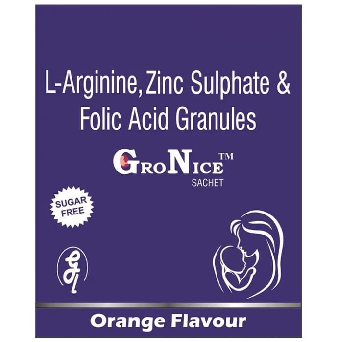 Gro Nice Sachet Orange Sugar Free