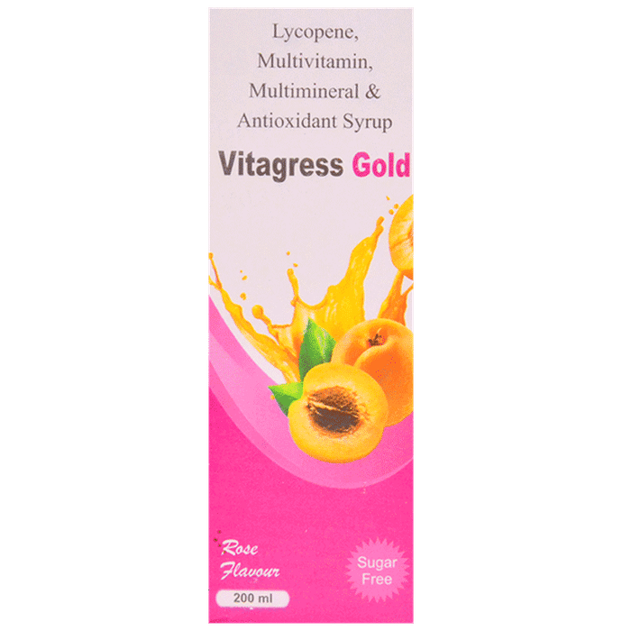 Vitagress Gold Syrup Rose Sugar Free