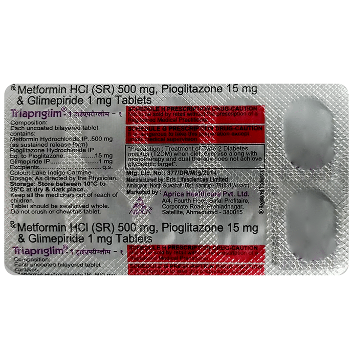 Triapriglim 1 Tablet SR